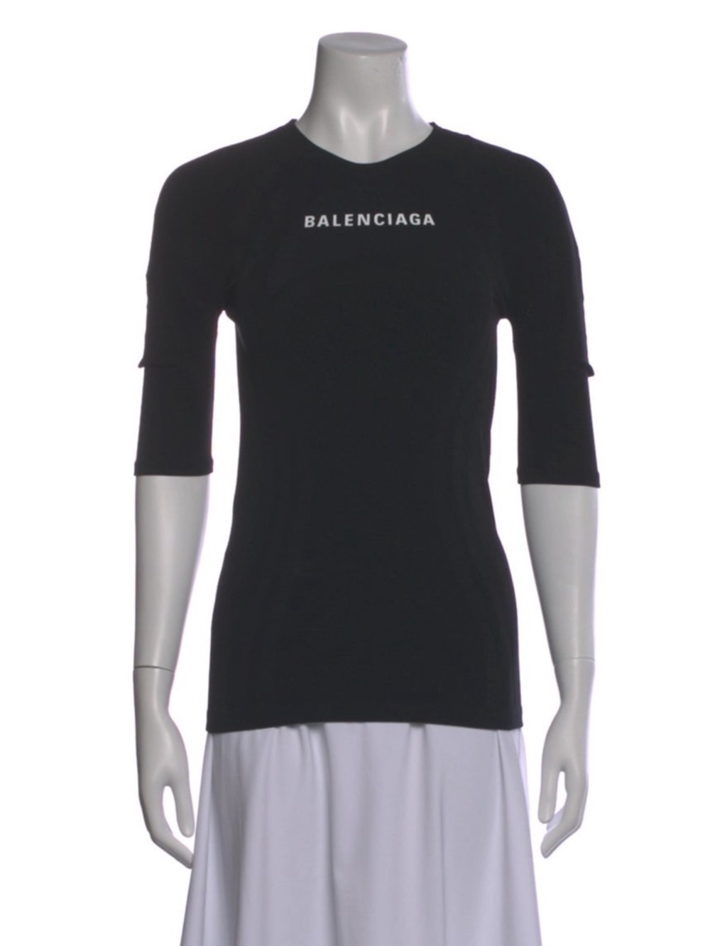 Balenciaga Black Short-Sleeve Logo Tee